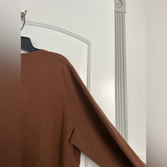 J.Crew Giselle V-Neck Sweater-Blazer Heather Walnut Size Extra Large Preppy 90s - Picture 9 of 12